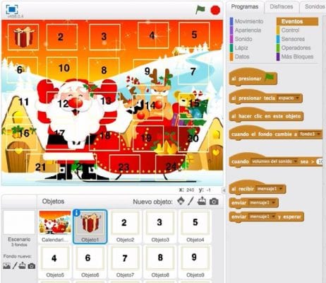 Scratch Game Calander 1. Creación de un calendario de adviento en Scratch - Scratch School
